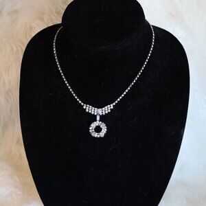 Lot of 2 Vintage Rhinestone Necklaces
